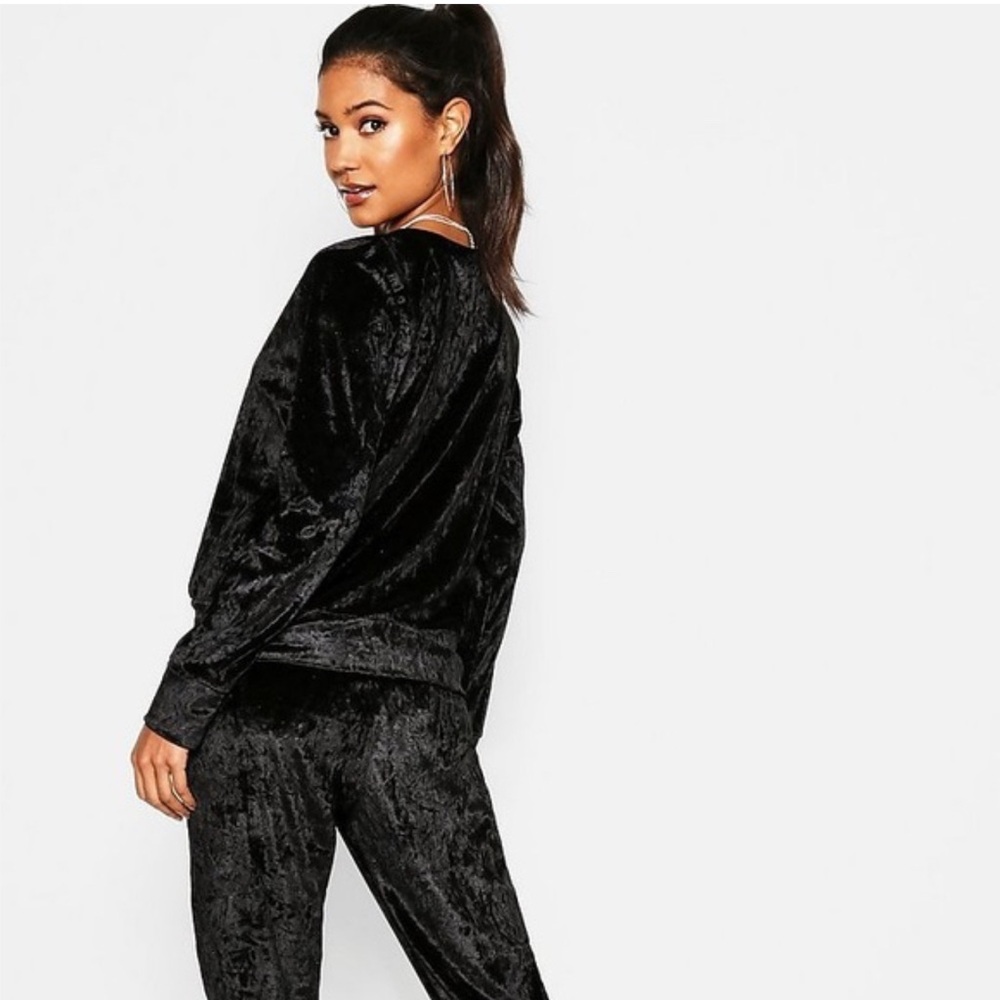 ProjectRUNWAY Crushed Velour Tracksuit SET Bomber Jacket & Sweats ProjectRUNWAY